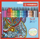 STABILO Pen 68 Vláknový fix - sada 24 barev