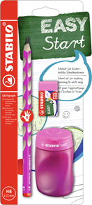 STABILO EASYgraph školní set P pro praváky - růžová (tužka HB, ořezávátko, pryž)