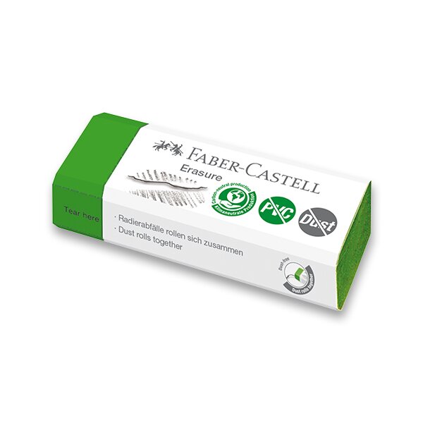 Stěrací pryž Faber-Castell PVC-free & Dust-free, zelená