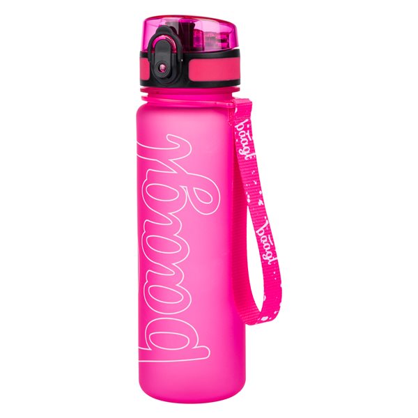 Levně BAAGL Tritanová láhev na pití 500 ml - Logo růžová
