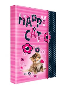 Karton PP Desky na sešity s boxem A4 - Happy Cats