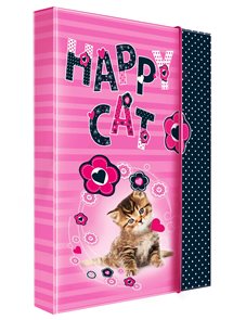 Karton PP Desky na sešity s boxem A5 JUMBO - Happy Cats