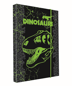 Desky na sešity s boxem A4 - Dinosaurus