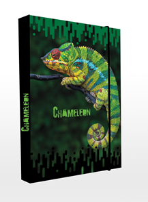 Desky na sešity s boxem A4 - Chameleon