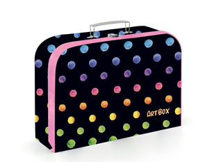 Dětský kufřík lamino 34 cm - Dots colors