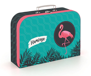 Dětský kufřík lamino 34 cm - Flamingo