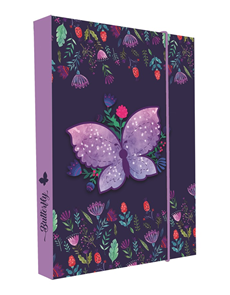 Desky na sešity s boxem A5 - Motýl/Butterfly