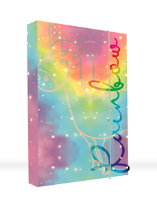 Desky na sešity s boxem A4 Jumbo OXY STYLE MINI - Rainbow