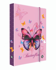 Desky na sešity s boxem A5 Jumbo - Motýl / Butterflies
