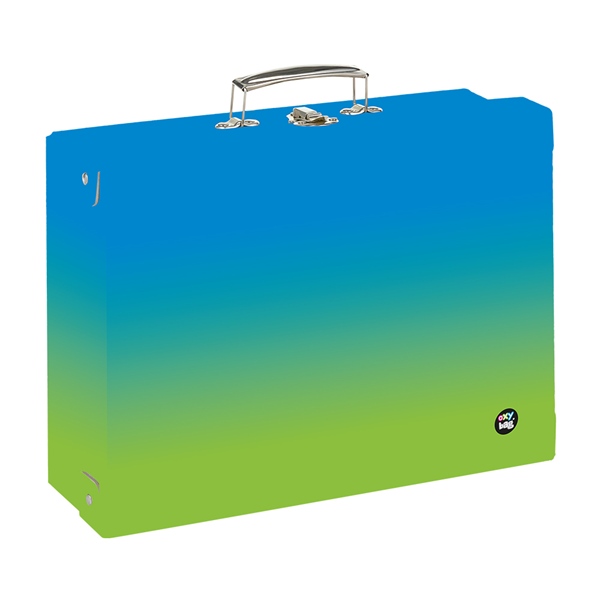 Kufřík lamino hranatý A4 Oxy Ombre - Blue-green