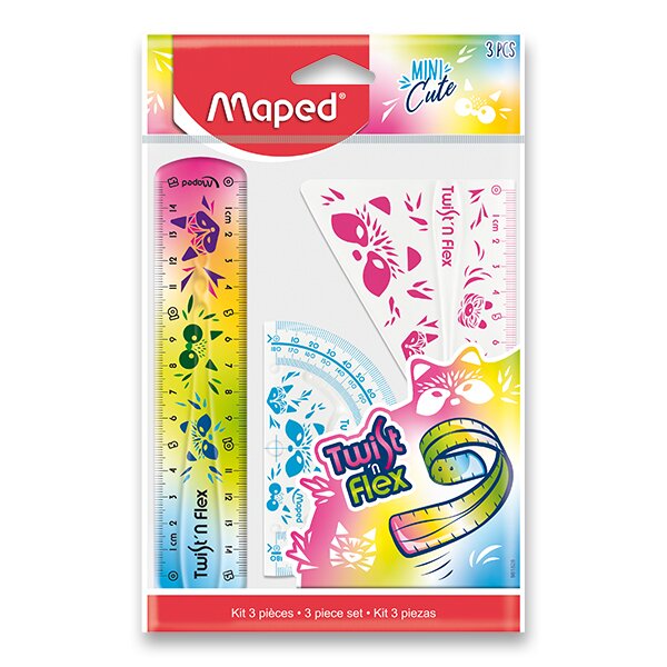 Pravítko MAPED Twist´n Flex Mini Cute - sada 3 ks