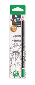 Grafitov&#233; tužky Carioca Black trojhrann&#233; č. 4 (2H) - 12 ks
