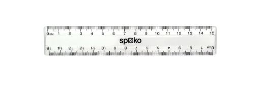 Pravítko Spoko 15 cm - transparentní