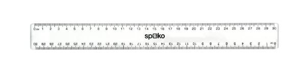 Pravítko Spoko 30 cm - transparentní