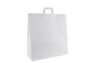 Papírová taška s plochým uchem 45 × 17 × 48 cm, 100 g - bílá