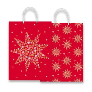 Vánoční dárková taška Fantasia Rossa 30 × 40 × 12 cm