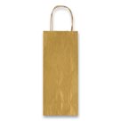 Dárková taška na láhev Allegra 14 × 39 × 8,5 cm, kraft - zlatá