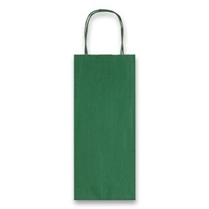Dárková taška na láhev Allegra 14 × 39 × 8,5 cm, kraft - zelená