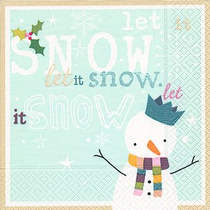 Vánoční ubrousky 33 x 33 cm, 20 ks - Let it snow