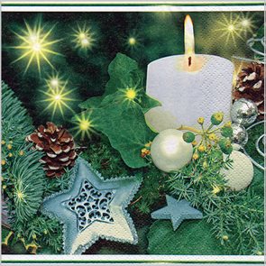 Stil Ubrousky 33 × 33 Vánoce - Zelená dekorace