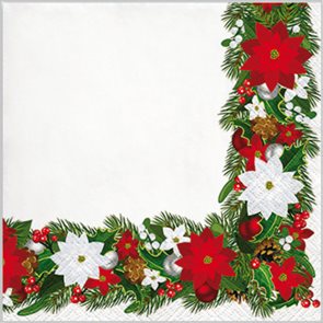 Stil Ubrousky 33 x 33 Vánoce - lem s vánočními hvězdami