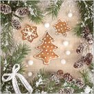 Stil Ubrousky 33 × 33 Vánoce - Perníčky s větvičkami
