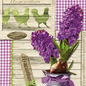 Stil Ubrousky 33 × 33 Velikonoce - hyacint