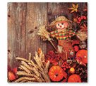 Stil Ubrousky 33 × 33 dekorativní - podzimní dekorace se strašákem