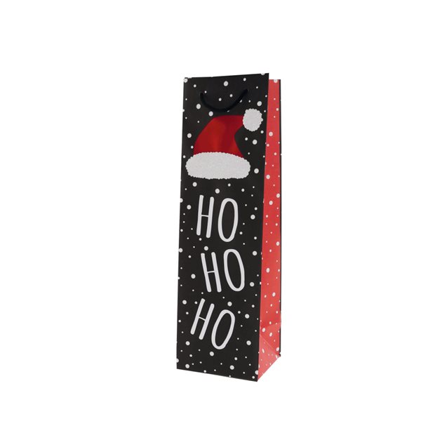 Levně Vánoční dárková taška 10,5 × 36 × 10 cm - HO HO HO