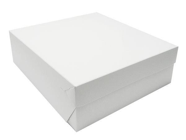 Levně Dortová krabice bílo-šedá 20 × 20 × 10 cm