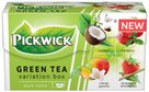 Pickwick zelený čaj 20 × 1,5 g - kokos, brusinky, mango-jasmín, jahoda-citronová tráva