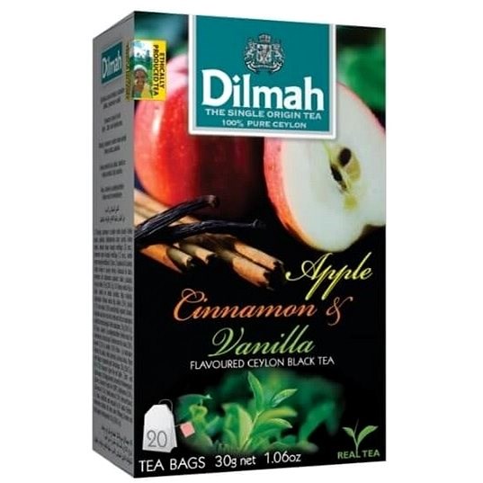 Levně Dilmah černý čaj 20 × 1,5 g - jablko, skořice a vanilka