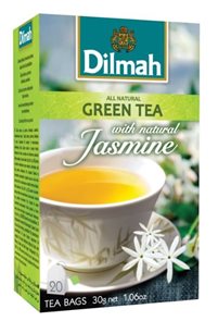 Dilmah zelený čaj 20 × 1,5 g - jasmínový květ