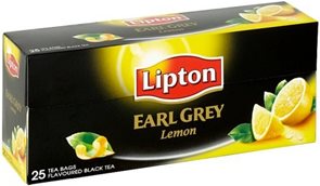 Lipton černý čaj 25 × 2 g - Earl grey citron