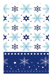 Ubrus papírový vánoční 80 x 80 cm - Modré krystaly