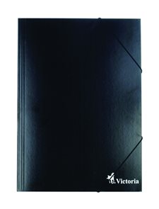 Victoria Spisové desky s gumou A4 karton - černé
