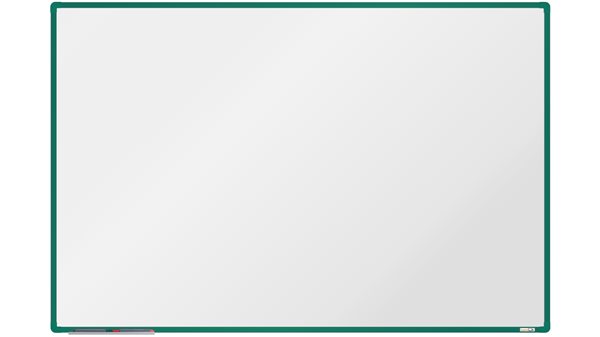 boardOK Bílá magnetická tabule s emailovým povrchem 180 × 120 cm, zelený rám