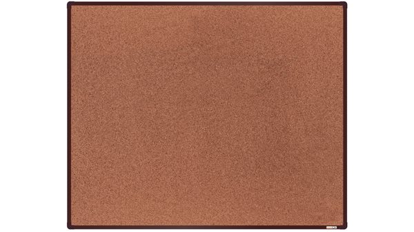 Levně boardOK Korková tabule s hliníkovým rámem 150 × 120 cm, hnědý rám