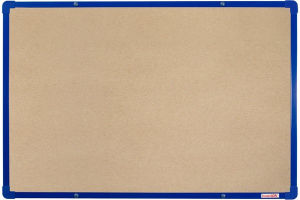 BoardOK Tabule s textilním povrchem 60 × 90 cm, modrý rám