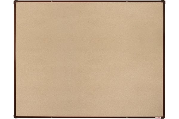 BoardOK Tabule s textilním povrchem 150 × 120 cm, hnědý rám