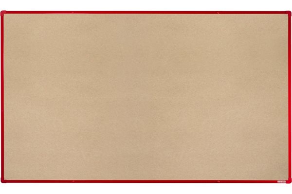 BoardOK Tabule s textilním povrchem 200 × 120 cm, červený rám