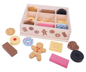 Box s dřevěnými sušenkami