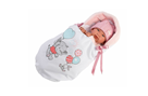 Llorens 84452 NEW BORN - realistická panenka miminko se zvuky a měkkým látkovým tělem - 44 cm
