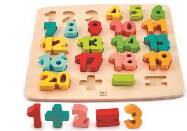 Levně Dřevěné puzzle s čísly