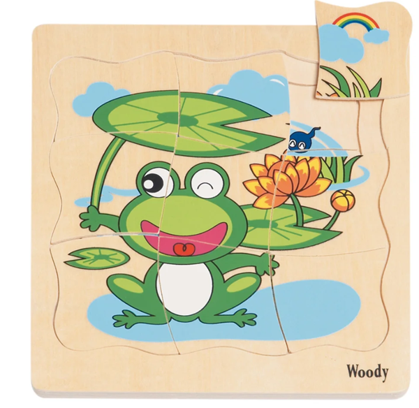 Puzzle na desce - Vývoj žáby