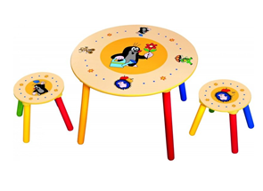 Dětský stolek Krtek + 2 židle