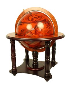 Dekorativní globus hnědý 21cm