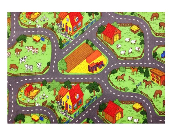 Dětský koberec Farma 95 x 200 cm, Sleva 10%