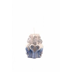 Svíčka Valentýnské srdce modrá 10 cm