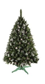 Umělý vánoční stromek Borovice stříbrný brokát 90 cm